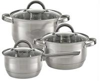 Н-р посуды из нерж.ст.6пр.с ковш.(2,1л,3л,4л) ст.кр."Standart plus" WEBBER ВЕ-633/6 /4/