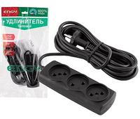 Удлинитель ENGY"Премиум"5м./3роз.(ПВС 2х0,75)черный 186744