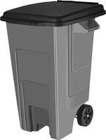 Бак д/мусора с/кр колес.130л SC700720003 /6/
