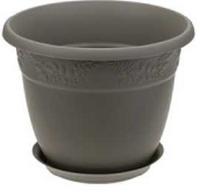 Кашпо "Рябина" d160мм 1,4л с под. фр.серый М3053 /80/