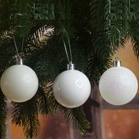 Шар Т264-3 6шт 6см акрил/мат/блес.бел./140/