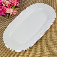 Блюдо овал.30,5см БЕЛАЯ РОЗА п/у фарф.109-155 /8/