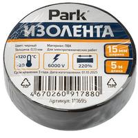 Изолента PARK ПВХ 15мм*5м черн.111695 /20/