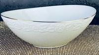 Салатник овал.20,5см БЕЛАЯ РОЗА п/у фарф.109-159 /8/
