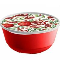 Миска "Bergamo" 2л с/кр декор.красн. 221165706/03 /20/