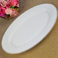 Блюдо овал.30,5см БЕЛАЯ РОЗА п/у фарф.109-158 /8/