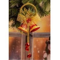 Подвеска Т042 Колокольчики 29см красн./зол./180/