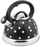Чайник нерж.3,0л со свистком д/всех видов плит,+индукц.,черный 1/12 а-769с/чр