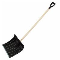 Лопата снег.ВЬЮГА-1 380*470 оц.планка,дерев.чер.д32мм,V-руч.