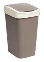 Ведро д/мусора с подв.кр.20л "Tandem"(слон.кость/шоколад) 842026 /8/