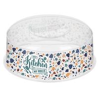 Крышка д/СВЧ "Bergamo" D250 с декор."Терраццо"(бесцв.)223134301/00 /13/