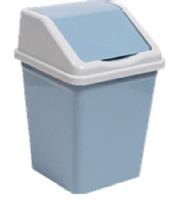 Ведро д/мусора с подв.кр.10л квадр.(серо-син./св.-сер.) 941049 /10/