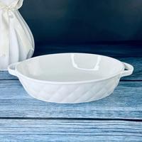 Блюдо овальн.д/запекания 25,5см BIANCO фарфор, п/уп.118-077 /16/