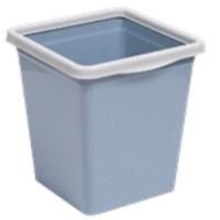 Ведро д/мусора с фиксат.8,5л квадр.(серо-син./св.-сер.) 940849 /16/