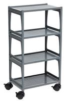 Этажерка "Лофт" MINI 4-х яр.на колес.(сер.) 750418 /3/