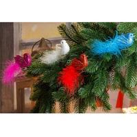 Прищепка на елку В40-006 4шт.10см Птичка микс