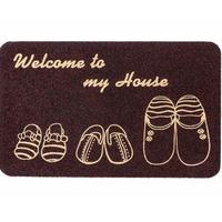 Коврик влаговп.ComeForte ВЕЛЮР Тапочки 40х60 сер./10/