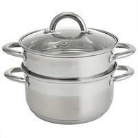 Кастрюля-пароварка нерж.ст.d20см,5л,2уровня WEBBER ВЕ-0210 /4/