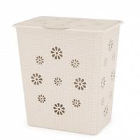 Корзина д/белья "Плетенка" 60л прям.(сл.кость) М2030 /4/ Б