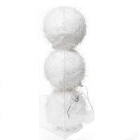 Шар JT20-RM0549 8см 3шт белый "пушистый