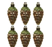 Н-р елоч.украш."Шишки" 6шт зол.007475 /8/