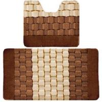 Комплект ков-ов д в/к BANYOLIN SILVER 2шт 50*80/50*40см 11мм коричн.BAN.SIL.2.50/80-BR /25/