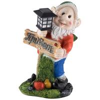 Фигурка сад."Гном с фонарем и табличкой Привет"Н-52см 169417 /3/