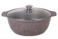 Кастрюля-жаровня 4л ал.,а/п,стекл.кр.жмк42а