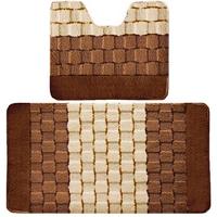 Комплект ков-ов д в/к BANYOLIN SILVER 2шт 60*100/50*60см 11мм корич.BAN.SIL.2.60/100-BR /25/