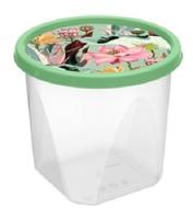 Контейнер д/прод.кругл.0,6л с декор.(зелен.) 222125918/08 /24/