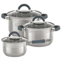 Н-р посуды из нерж.ст.6пр.с ковш.(2,1л,3л,4л) ст.кр."Standart plus" WEBBER ВЕ-634/6 /4/