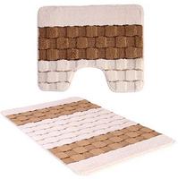 Комплект ков-ов д в/к BANYOLIN SILVER 2шт 60*100/50*60см 11мм крем.BAN.SIL.2.60/100-BS /25/