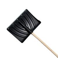 Лопата снег.КРЕПЫШОК 465*340 оц.планка на заклепках,алюмин.чер.д32мм,V-руч ЦВЕТНАЯ