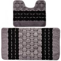 Комплект ков-ов д в/к BANYOLIN SILVER 2шт 60*100/50*60см 11мм черн.BAN.SIL.2.60/100-BK /25/