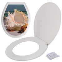 Сиденье д/унитаза жест.Декор Прибой