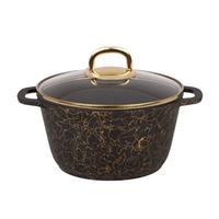 Кастрюля 2,5л стекл.кр.АП,черн./золото кчз25а /1/