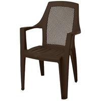 Кресло "Decorona DeVeranda"сад.580*625*880мм,квадр.сетч.спинка,тепл.орех DC628920011 /20/