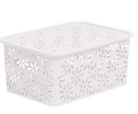 Корзинка "Ромашки" 3л 235*173*105мм с/кр (бел.) 511106 /16/