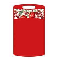 Доска разд."Bergamo" прям.335*220*4мм с декор.(красн.) 221148106/03 /20/