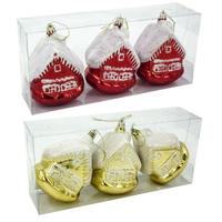 Украшение елочное ДОМИКИ 12см 3шт МС-2203192 /6/