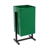 Урна мет.квадр.У-1 зелен.24л в кор.