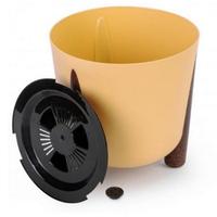 Кашпо на ножк."Жардин" 21л с дрен.вст.(горчичн.) М9128 /2/