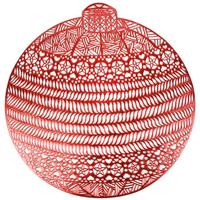 Салфетка сервир.(плейсмат)"Ajoure" d38см красн.9903298-3 /4/