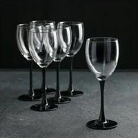 Н-р 6-ти бокалов д/вина 250мл "Домино Дарк Пепл" О0574 /4/