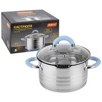 Кастрюля 2,5л MELODIA нерж.ст.,кр.-дуршлаг и 2 нос.д/слива 109007 /6/