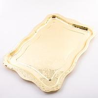 Поднос 48см нерж.ст.золото МВ 40722 /50/