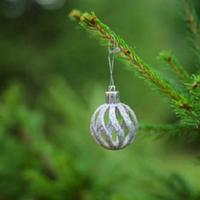 Н-р елочн.украш.4ABCDK24-H19-1 4см 24шт.Шары Серебро с бел./108/