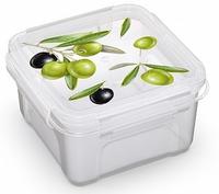 Контейнер для СВЧ 0,6л Fresh олива квадр.С57120/12/