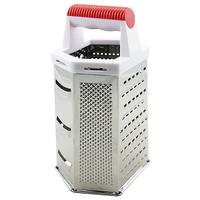 Терка 6 граней 23см с пл.ручк.(нерж.ст.) красн.ВЕ-055 /12/