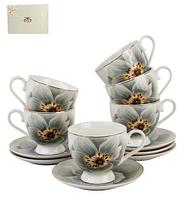 Н-р чайн.12пр(чаш.220мл-6шт,бл.-6шт) п/уп.1/8 12-380